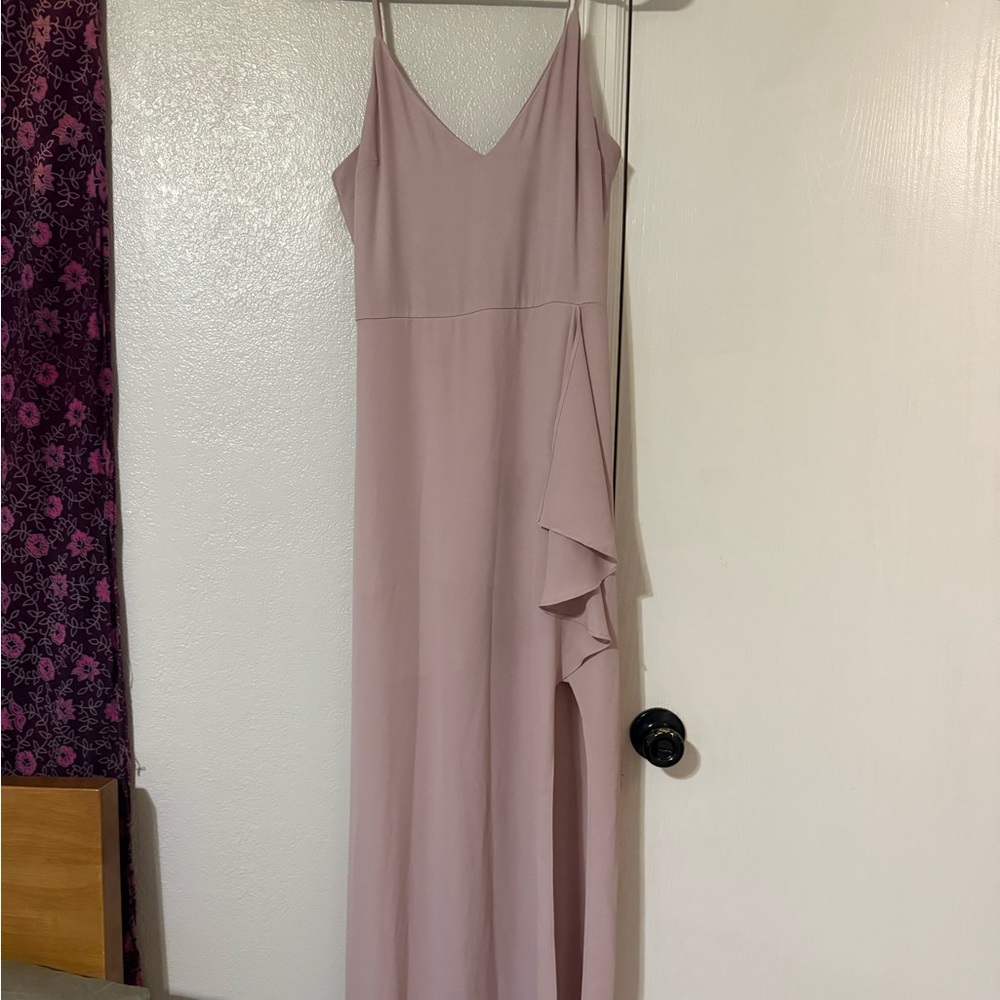 Mauve V-neck Dress